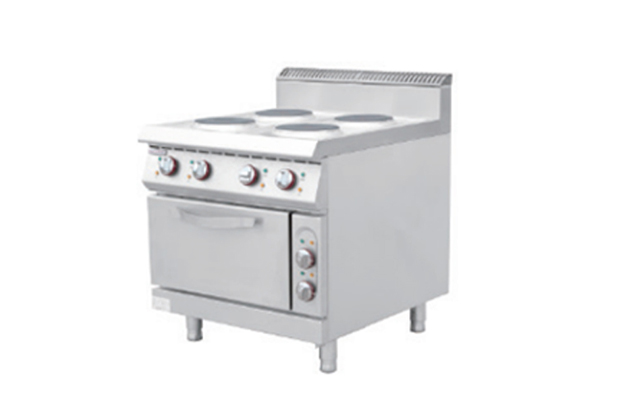 电四头煮食炉连柜圆头-JG008